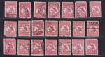 AUSTRALIA 1913 1d Red KANGAROO AND MAP  USED LOT X21 SG 2 (SF74C)