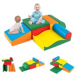 Indoor Toddlers Soft Play Climb & Crawl Play Blocks Climbing Toys-Colorful