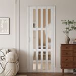Folding Door White Matte Effect PVC Internal Concertina Accordion Sliding Doors
