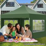 3*2 M Pop Up Canopy Tent With 3 Sidewalls, Wedding Party Tent Outdoor Canopy