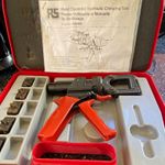 RS Hand Operated Hydraulic Crimping Tool 445-885 Kit with Dies in Red Case