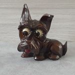 Oswald Scotty Dog Clock 1930s with Rolling Eyes - Working 
