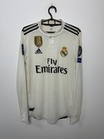 REAL MADRID 2018/2019 CL PLAYER ISSUE HOME FOOTBALL LONG SLEEVE ADIDAS SHIRT