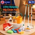 12Pcs Set Toddler Cleaning Pretend Play Broom Mop Housekeeping Educational Toy