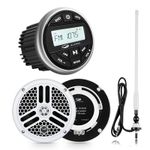 Marine Stereo Boat Radio Bluetooth Receiver Waterproof w/ 6.5" Speaker + Aerial