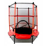 NEW! 55" Kids Trampoline with Safety Net Enclosure & Red Cover Garden Outdoors