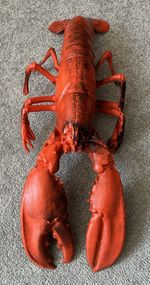 Large Vintage Plastic Life Like Lobster Model Shop Display. 50 cm Long.