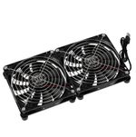 USB 5V Cooler Dual 140mm Fan 1100rpm for PC Computer AV Amplifier Stand Cooling