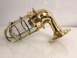 Vintage Brass Nautical Wall Light Outdoor Marine Bulkhead Lamp Clear Glass