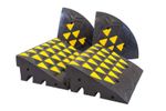 100mm Heavy Duty Rubber Kerb Ramp 2 Channel, includes fixings and end caps, 2...