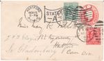 GB KEVII 1d Cover Acton to Hartford, USA, Redirected to Glastonbury - 1903 CDS's