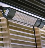 PERGOLUX RELAX Electric Infrared Patio Heater Black Wall Mount with Remote