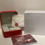 OMEGA Red Single Watch Presentation Box Set w/ Outer Box, Booklet & Card Holder