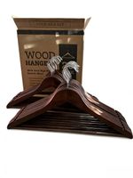 Wooden Hangers 20 Pack Heavy Duty Wood Coat Hangers for Closet Sturdy Wood