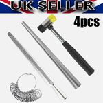 4PCS Ring Sizer Standard Finger Gauge Mandrel Jewelry Ring Measuring Sizes Tool