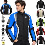Mens Motorcycle Waterproof Cordura Textile Jacket Motorbike CE Armours 