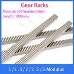 1-3 Modulus Spur Gear Racks For CNC Linear Motion Length 1000mm Stainless Steel