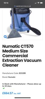 numatic carpet Extractor machine