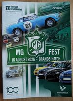 BRSCC MG Fest Brands Hatch Programme 16 August 2026