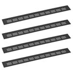 4pcs Rectangle Ventilation Grille Aluminum Alloy Mesh Air Vent Cover, 450x50mm