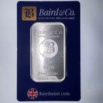 Baird & Co 50g gram Pure Silver Bar 999 Fine. Ideal gift. Individually numbered.