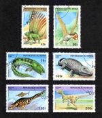 Benin 1996 Prehistoric Animals complete set of 6 values (SG 1419-1424) used
