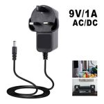 9V Power Supply UK 9v Adaptor 9v Charger 9 Volt Power Supply UK 9V 1A AC/DC PLUG