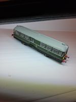 Haljan Railbus Dark Green ,large Yellow Panels