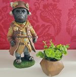 Steampunk Gorilla Resin Figurine Painted Brown & Black Freestanding Decor