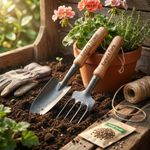 Personalised Engraved Home Gardening Tools Gift Retirement Fork Shovel Spade Dad