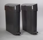 GREY SANITARY BIN PEDAL OPERATED  22 Litre includes 100 free liners per order.