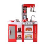 Kids Pretend Play Kitchen Set, Lights & Sounds, Water Function, 53 Pieces