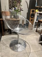Kartell EroS Chair in Clear Polycarbonate, designed by Philippe Starck