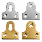 MIRROR HANGING PLATES BRASS/CHROME SLOTTED/UNSLOTTED PICTURE FINISH/SIZE