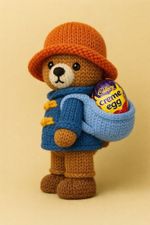 London Bear Knitting Pattern Only Choc cover Bunny Easter Creme Egg Gift