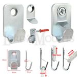 Heavy Duty Steel Safety Picture Frame Mirror Canvas Hooks 15kg + Screws & Plugs