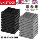 6-48x Acoustic Wall Panel Tiles Studio Sound Proofing Insulation Foam Thick Pad