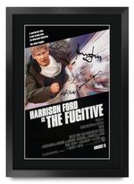 The Fugitive Movie Poster Cast Signed Printed Autograph A3 Framed Memorabilia