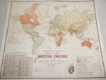 MAP OF THE BRITISH EMPIRE 1924  21st Edition Facsimile Map BY HOWARD VINCENT NEW