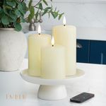 EMBER™ LED Candle Light Flameless Flickering Wax Signature Ivory Battery Powered