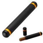 Galiner Black Cigar Case Cigar Tube Metal Portable Single Cigar Travel Case Box