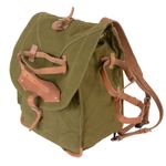 Original Romanian Army Vintage Canvas Rucksack with Leather Straps - Grade 1