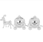 Silver Plated My First Tooth and Curl Set Cinderella Carriage Christening Gift