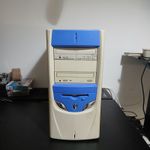 Beige & Blue ATX PC Case For Vintage Retro Computers **No PSU**