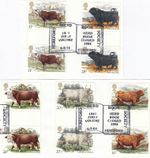 Cattle GUTTER PAIRS GB Used Hereford Herd Book Society 1984 ON PIECES (147271)