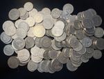 A lot of old German coins, 317 marks