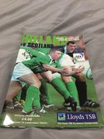 2002 IRELAND V SCOTLAND SIX NATIONS INTERNATIONAL RUGBY UNION PROGRAMME EXC