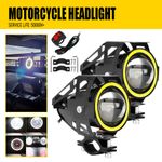 Pair For BMW F800GS R1200GS Motorcycle LED Auxiliary Fog Spot Light Driving Lamp