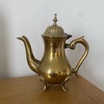 Vintage Indian Brass Teapot – Hand-Engraved Floral Design, Brass Jar, Brass Jug