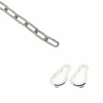 1m Steel Battle Chain Rope Anchor  Carabiner Weight Lifting Gym Strap Holder